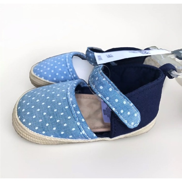 NEW- OshKosh B'gosh GIRLS Mary Janes - SHOES - Blue/White - Size 2, 3-6M, NWT - Picture 5 of 8